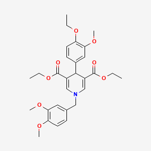 Diethyl 1-(3,4-dimethoxybenzyl)-4-(4-ethoxy-3-methoxyphenyl)-1,4-dihydropyridine-3,5-dicarboxylate