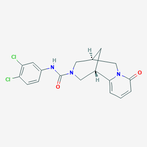 molecular formula C18H17Cl2N3O2 B11222418 (1S,5S)-N-(3,4-dichlorophenyl)-8-oxo-1,5,6,8-tetrahydro-2H-1,5-methanopyrido[1,2-a][1,5]diazocine-3(4H)-carboxamide 