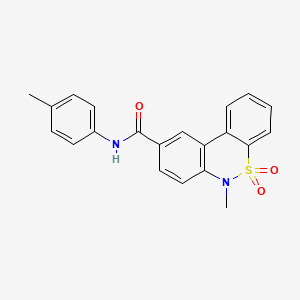 6-methyl-N-(4-methylphenyl)-6H-dibenzo[c,e][1,2]thiazine-9-carboxamide 5,5-dioxide