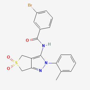 3-bromo-N-(5,5-dioxido-2-(o-tolyl)-4,6-dihydro-2H-thieno[3,4-c]pyrazol-3-yl)benzamide