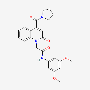 N-(3,5-dimethoxyphenyl)-2-[2-oxo-4-(pyrrolidin-1-ylcarbonyl)quinolin-1(2H)-yl]acetamide