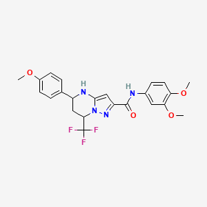 N-(3,4-dimethoxyphenyl)-5-(4-methoxyphenyl)-7-(trifluoromethyl)-4,5,6,7-tetrahydropyrazolo[1,5-a]pyrimidine-2-carboxamide