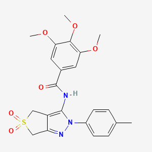 N-(5,5-dioxido-2-(p-tolyl)-4,6-dihydro-2H-thieno[3,4-c]pyrazol-3-yl)-3,4,5-trimethoxybenzamide