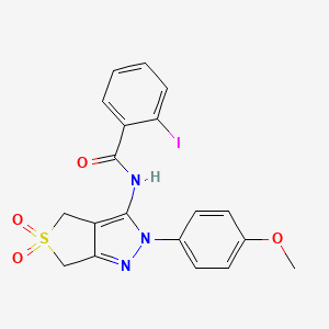 2-iodo-N-(2-(4-methoxyphenyl)-5,5-dioxido-4,6-dihydro-2H-thieno[3,4-c]pyrazol-3-yl)benzamide