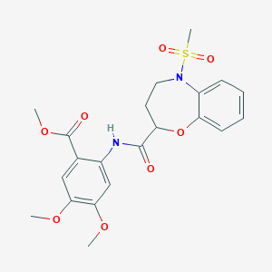 Methyl 4,5-dimethoxy-2-({[5-(methylsulfonyl)-2,3,4,5-tetrahydro-1,5-benzoxazepin-2-yl]carbonyl}amino)benzoate