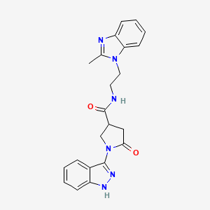 1-(1H-indazol-3-yl)-N-[2-(2-methyl-1H-benzimidazol-1-yl)ethyl]-5-oxopyrrolidine-3-carboxamide