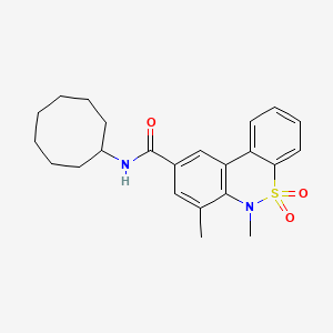 N-cyclooctyl-6,7-dimethyl-6H-dibenzo[c,e][1,2]thiazine-9-carboxamide 5,5-dioxide