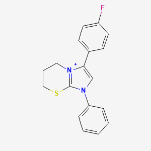 molecular formula C18H16FN2S+ B11222547 3-(4-fluorophenyl)-1-phenyl-6,7-dihydro-5H-imidazo[2,1-b][1,3]thiazin-1-ium 