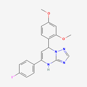 7-(2,4-Dimethoxyphenyl)-5-(4-iodophenyl)-4H,7H-[1,2,4]triazolo[1,5-A]pyrimidine