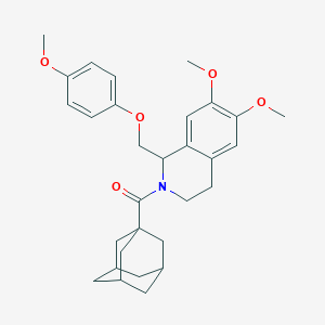 2-(Adamantane-1-carbonyl)-6,7-dimethoxy-1-[(4-methoxyphenoxy)methyl]-1,2,3,4-tetrahydroisoquinoline