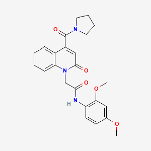 N-(2,4-dimethoxyphenyl)-2-[2-oxo-4-(pyrrolidin-1-ylcarbonyl)quinolin-1(2H)-yl]acetamide