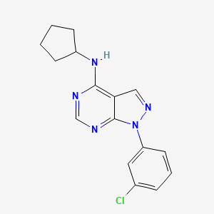 1-(3-chlorophenyl)-N-cyclopentyl-1H-pyrazolo[3,4-d]pyrimidin-4-amine