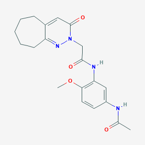 N-[5-(acetylamino)-2-methoxyphenyl]-2-(3-oxo-3,5,6,7,8,9-hexahydro-2H-cyclohepta[c]pyridazin-2-yl)acetamide