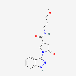 1-(1H-indazol-3-yl)-N-(3-methoxypropyl)-5-oxo-3-pyrrolidinecarboxamide