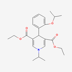 molecular formula C23H31NO5 B11222717 Diethyl 1-(propan-2-yl)-4-[2-(propan-2-yloxy)phenyl]-1,4-dihydropyridine-3,5-dicarboxylate 