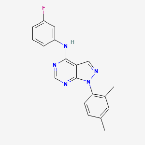 molecular formula C19H16FN5 B11222723 1-(2,4-dimethylphenyl)-N-(3-fluorophenyl)pyrazolo[3,4-d]pyrimidin-4-amine 