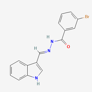 3-bromo-N'-[(E)-1H-indol-3-ylmethylidene]benzohydrazide