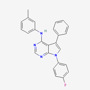 molecular formula C25H19FN4 B11222749 7-(4-fluorophenyl)-N-(3-methylphenyl)-5-phenyl-7H-pyrrolo[2,3-d]pyrimidin-4-amine 