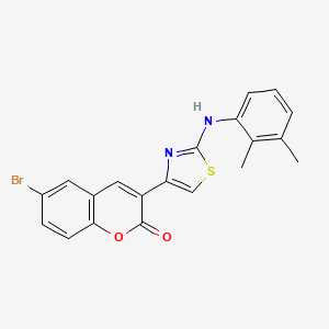 molecular formula C20H15BrN2O2S B11222769 6-bromo-3-{2-[(2,3-dimethylphenyl)amino]-1,3-thiazol-4-yl}-2H-chromen-2-one 