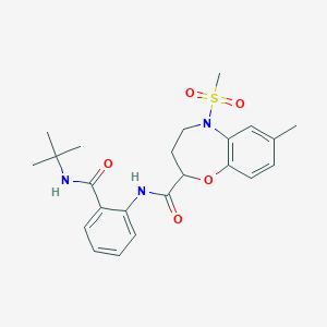 N-[2-(tert-butylcarbamoyl)phenyl]-7-methyl-5-(methylsulfonyl)-2,3,4,5-tetrahydro-1,5-benzoxazepine-2-carboxamide