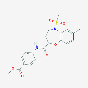 Methyl 4-({[7-methyl-5-(methylsulfonyl)-2,3,4,5-tetrahydro-1,5-benzoxazepin-2-yl]carbonyl}amino)benzoate