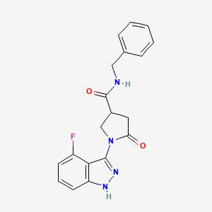 N-benzyl-1-(4-fluoro-1H-indazol-3-yl)-5-oxopyrrolidine-3-carboxamide