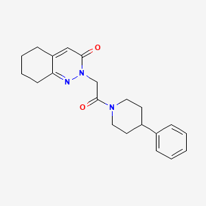 molecular formula C21H25N3O2 B11222855 2-[2-oxo-2-(4-phenylpiperidin-1-yl)ethyl]-5,6,7,8-tetrahydrocinnolin-3(2H)-one 