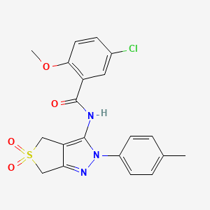 5-chloro-N-(5,5-dioxido-2-(p-tolyl)-4,6-dihydro-2H-thieno[3,4-c]pyrazol-3-yl)-2-methoxybenzamide