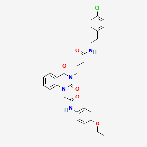 N-(4-chlorophenethyl)-4-(1-(2-((4-ethoxyphenyl)amino)-2-oxoethyl)-2,4-dioxo-1,2-dihydroquinazolin-3(4H)-yl)butanamide