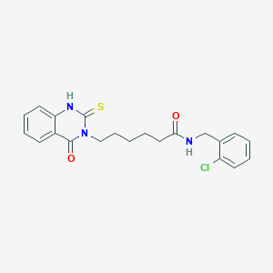 N-[(2-chlorophenyl)methyl]-6-(4-oxo-2-sulfanylidene-1H-quinazolin-3-yl)hexanamide