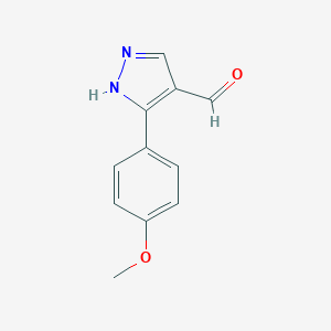 molecular formula C11H10N2O2 B112229 3-(4-甲氧基苯基)-1H-吡唑-4-甲醛 CAS No. 199682-73-0