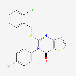 3-(4-bromophenyl)-2-[(2-chlorobenzyl)sulfanyl]thieno[3,2-d]pyrimidin-4(3H)-one