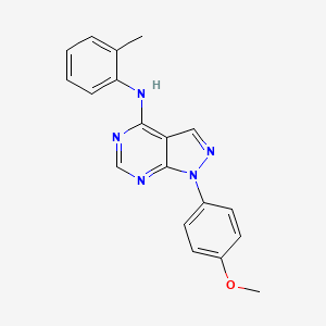 molecular formula C19H17N5O B11222950 1-(4-Methoxyphenyl)-N-(o-tolyl)-1H-pyrazolo[3,4-d]pyrimidin-4-amine 