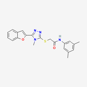 2-{[5-(1-benzofuran-2-yl)-4-methyl-4H-1,2,4-triazol-3-yl]sulfanyl}-N-(3,5-dimethylphenyl)acetamide