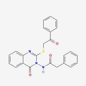 N-(4-oxo-2-((2-oxo-2-phenylethyl)thio)quinazolin-3(4H)-yl)-2-phenylacetamide