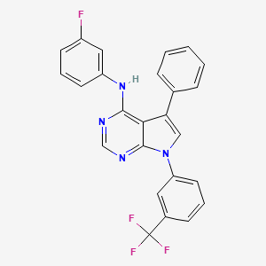 N-(3-fluorophenyl)-5-phenyl-7-[3-(trifluoromethyl)phenyl]-7H-pyrrolo[2,3-d]pyrimidin-4-amine