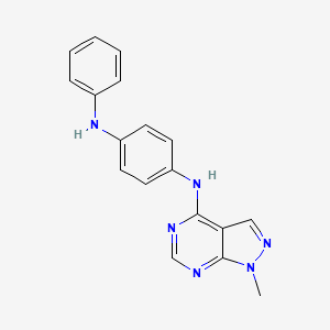 N-(1-methyl-1H-pyrazolo[3,4-d]pyrimidin-4-yl)-N'-phenylbenzene-1,4-diamine