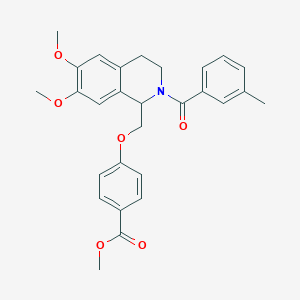 Methyl 4-((6,7-dimethoxy-2-(3-methylbenzoyl)-1,2,3,4-tetrahydroisoquinolin-1-yl)methoxy)benzoate