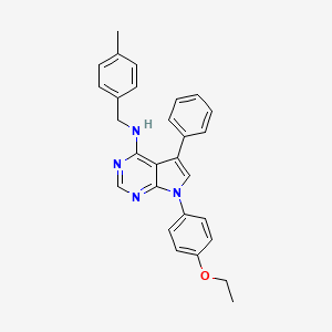 molecular formula C28H26N4O B11223005 7-(4-ethoxyphenyl)-N-(4-methylbenzyl)-5-phenyl-7H-pyrrolo[2,3-d]pyrimidin-4-amine 