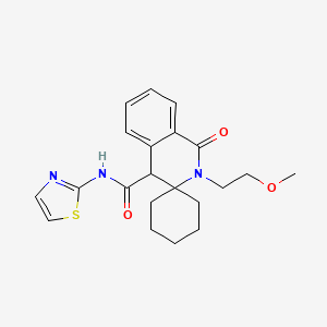 2'-(2-methoxyethyl)-1'-oxo-N-(1,3-thiazol-2-yl)-1',4'-dihydro-2'H-spiro[cyclohexane-1,3'-isoquinoline]-4'-carboxamide