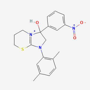 1-(2,5-dimethylphenyl)-3-hydroxy-3-(3-nitrophenyl)-2,3,6,7-tetrahydro-5H-imidazo[2,1-b][1,3]thiazin-1-ium