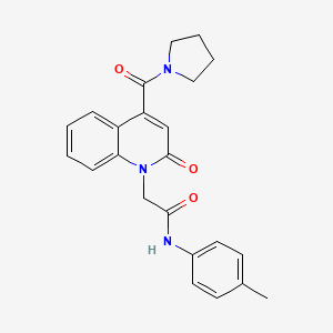 N-(4-methylphenyl)-2-[2-oxo-4-(pyrrolidin-1-ylcarbonyl)quinolin-1(2H)-yl]acetamide