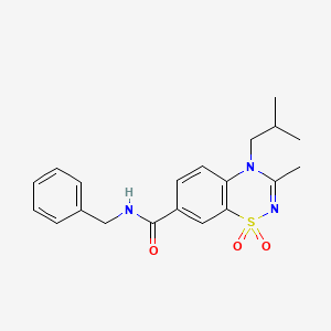 N-benzyl-4-isobutyl-3-methyl-4H-1,2,4-benzothiadiazine-7-carboxamide 1,1-dioxide