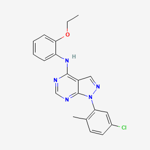 molecular formula C20H18ClN5O B11223071 1-(5-chloro-2-methylphenyl)-N-(2-ethoxyphenyl)-1H-pyrazolo[3,4-d]pyrimidin-4-amine 