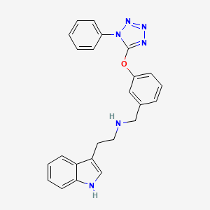 2-(1H-indol-3-yl)-N-{3-[(1-phenyl-1H-tetrazol-5-yl)oxy]benzyl}ethanamine