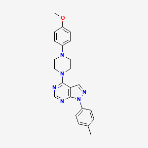 4-[4-(4-methoxyphenyl)piperazin-1-yl]-1-(4-methylphenyl)-1H-pyrazolo[3,4-d]pyrimidine