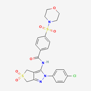 N-(2-(4-chlorophenyl)-5,5-dioxido-4,6-dihydro-2H-thieno[3,4-c]pyrazol-3-yl)-4-(morpholinosulfonyl)benzamide