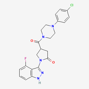 4-{[4-(4-chlorophenyl)piperazin-1-yl]carbonyl}-1-(4-fluoro-1H-indazol-3-yl)pyrrolidin-2-one