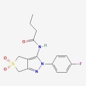 N-[2-(4-fluorophenyl)-5,5-dioxido-2,6-dihydro-4H-thieno[3,4-c]pyrazol-3-yl]butanamide