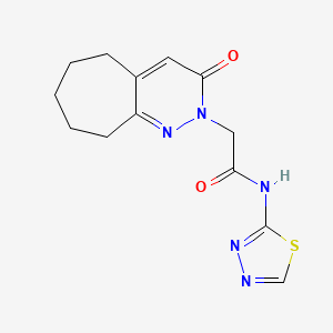 2-(3-oxo-3,5,6,7,8,9-hexahydro-2H-cyclohepta[c]pyridazin-2-yl)-N-(1,3,4-thiadiazol-2-yl)acetamide